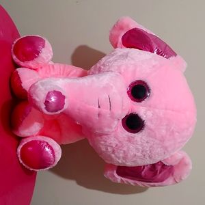 A pink elephant stuff animal